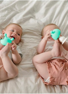 Jourvent Super Soft Silicone Teether with Suction Base - Visually Stimulating and Easy to Grasp Toy for Baby Teething Relief - 3+ Months  - Image 2