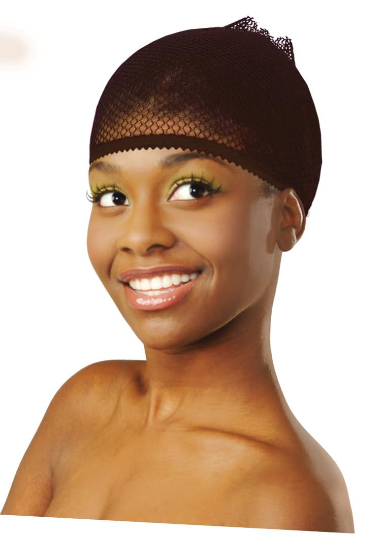 Donna DONNA Weaving CAPS Open Top Wig Cap Liner Wig Head Wig Caps for Women Hair Net Brown, 1PC Brown Color 