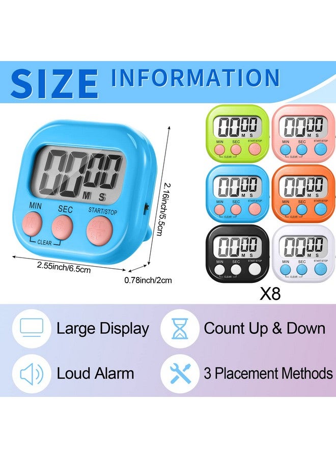 Macarrie ماكارى 48 قطعة مؤقت مطبخ رقمي بالجملة مع قاعدة مغناطيسية صغيرة ساعة منبه بصوت عال شاشة LCD عد تنازلي وعد تصاعدي للمعلم في الفصل الطبخ الخبز - Image 2