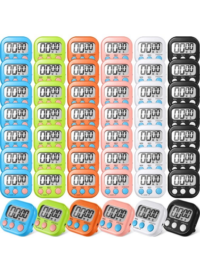 Macarrie ماكارى 48 قطعة مؤقت مطبخ رقمي بالجملة مع قاعدة مغناطيسية صغيرة ساعة منبه بصوت عال شاشة LCD عد تنازلي وعد تصاعدي للمعلم في الفصل الطبخ الخبز - Image 1