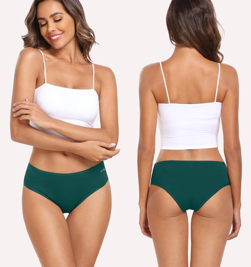 coskefy 6 Pack Womens Cotton Underwear Soft Breathable Low Rise Panties Ladies Cheeky Hipster - Image 2