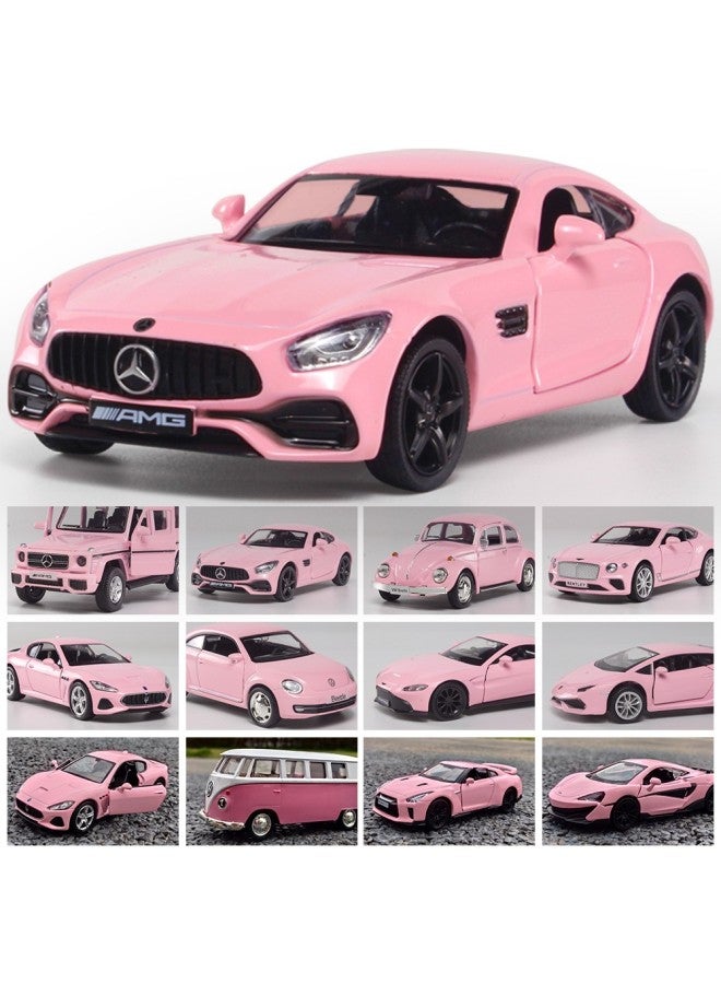 Pink Alloy Car Model MaKeda Pullback Simulation Vehicle Toy For Children From Chaozhou China Suitable For Ages 7-14-Color:Boxed Lamborghini Hurricane Pink - Image 2