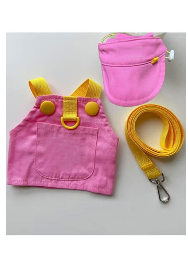 A.M Dog Harness Vest with Leash Set, Colorful Puppy Harness Breathable Cat Vest Harness Cute Doggy Clothes for Outdoor Walking Clothing for Small Dog Cat - Image 2