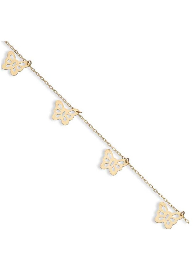 FK Jewellers - Gold Butterflies Bracelet 18KT - FKJBRL18KU1035 - Image 1
