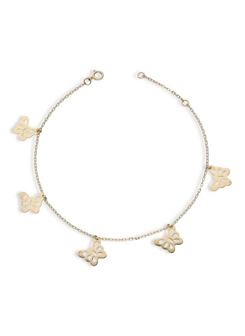 FK Jewellers - Gold Butterflies Bracelet 18KT - FKJBRL18KU1035 - Image 1