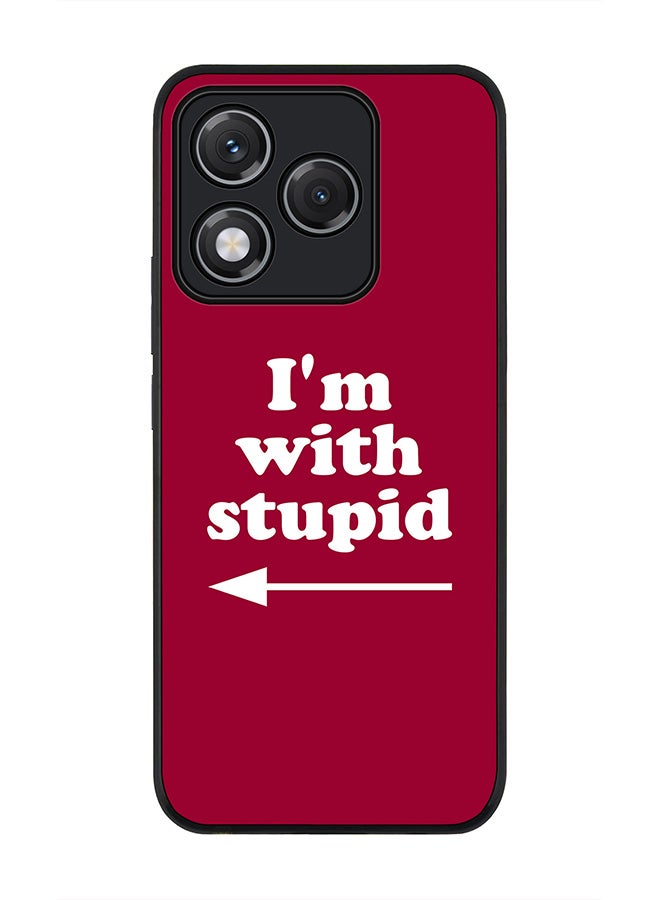 Stylizedd For Honor 400 Lite Case,Slim fit Camera Protection, Shockproof Thin Phone cover  - I'm with stupid