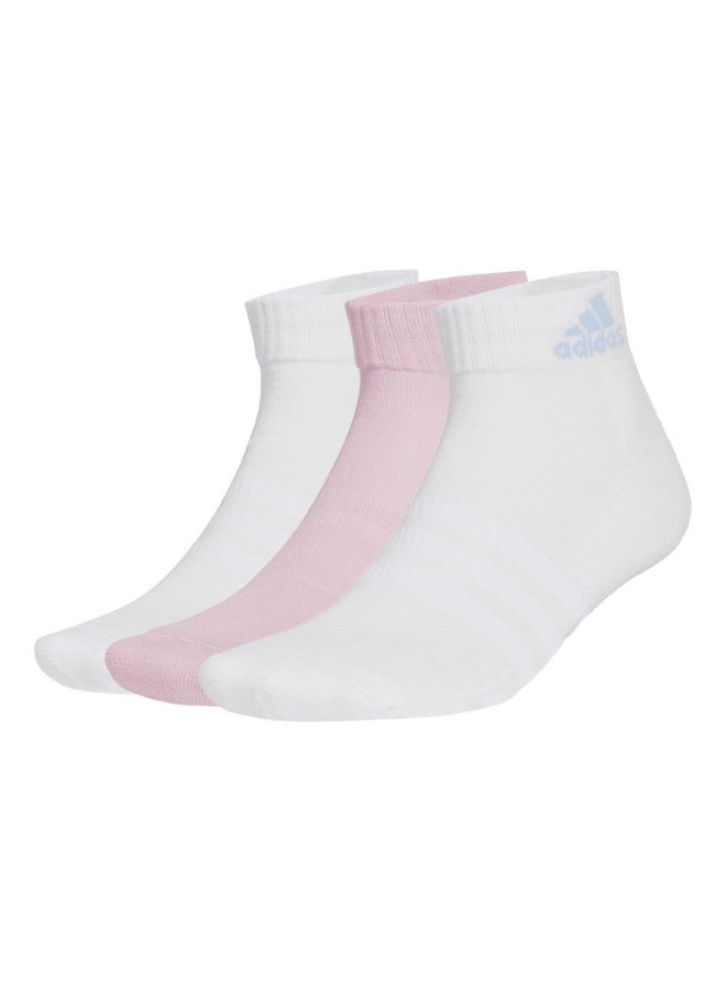 Adidas cushioned sportswear 3 pair pack unisex ankle socks - Image 3