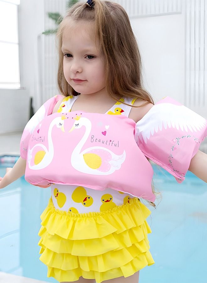 GROIC 2 PCS Kids Swim Vest Goggles, Jumper Jackets, Life Arm Floats for Weighing from 30 to 55 lbs, Children Training Jacket and Anti Fog Swimming Goggles - Image 4