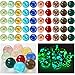 Skylety 50 Pieces Marbles Glow in the Dark Handmade Glass Marbles Colorful Glass Marble for Boys and Girls Marble Games DIY and Home Decoration 10 Colors - Image 3