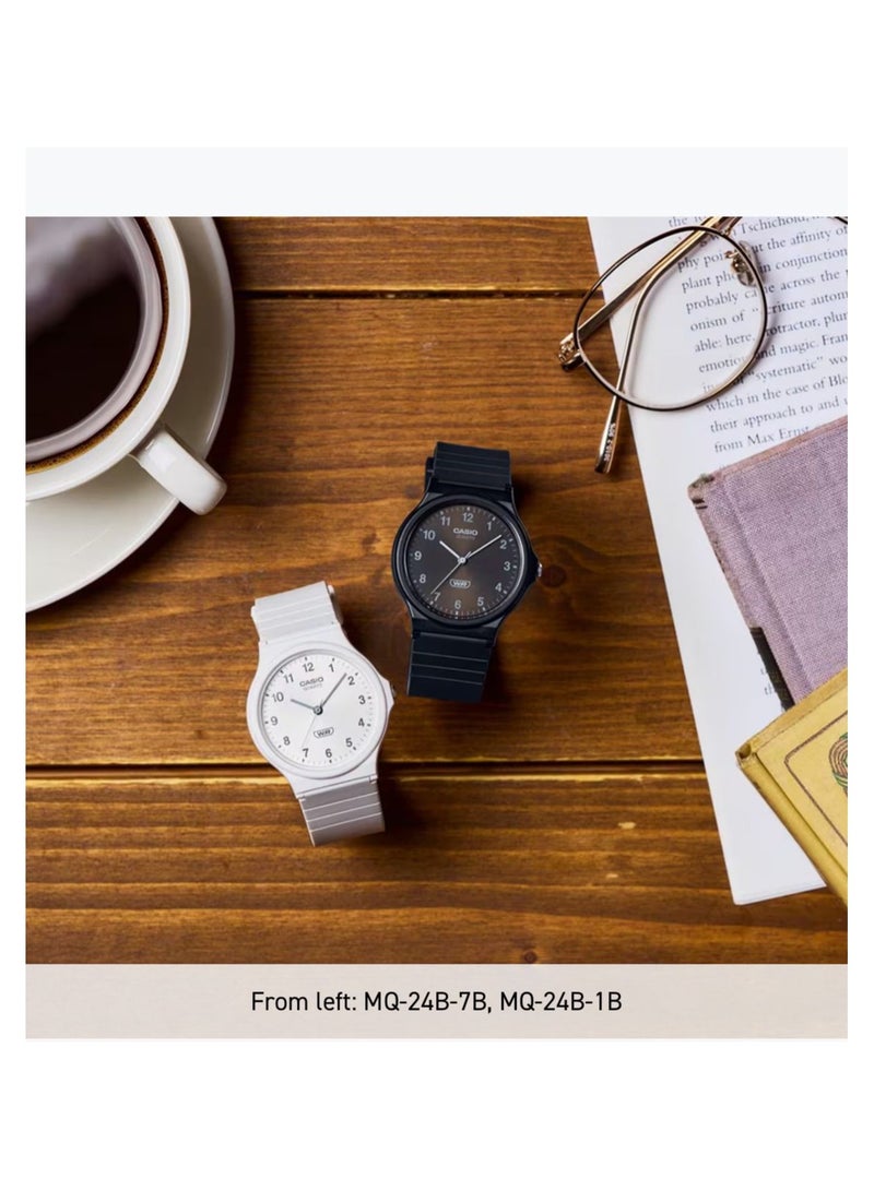CASIO Analog Resin Band Round Shape Wrist Watch MQ-24B-7BDF - Image 5
