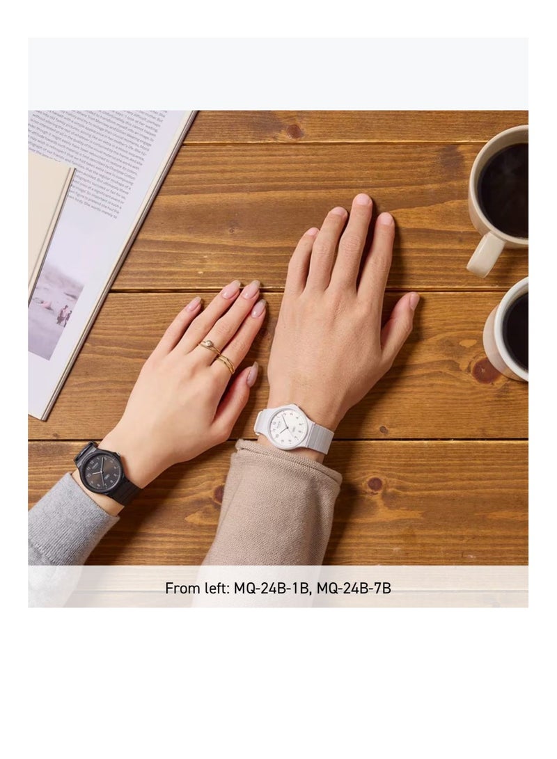 CASIO Analog Resin Band Round Shape Wrist Watch MQ-24B-7BDF - Image 4