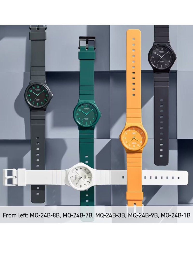 CASIO Analog Resin Band Round Shape Wrist Watch MQ-24B-7BDF - Image 3