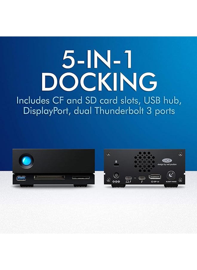 LACIE - LaCie 1big Dock, 18TB, External Hard Drive, HDD Docking Station, Thunderbolt 3, 7.200 RPM, Enterprise Class Drives, for Mac and PC Desktop (STHS18000800) - Image 1