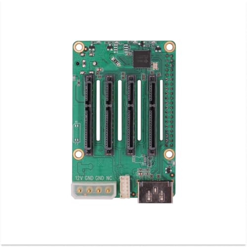 Radxa Penta SATA HAT, Up to 5X SATA disks HAT for Raspberry Pi 5 and Rock Pi SBCs, Mini NAS Server, Single Board Computer - Image 1