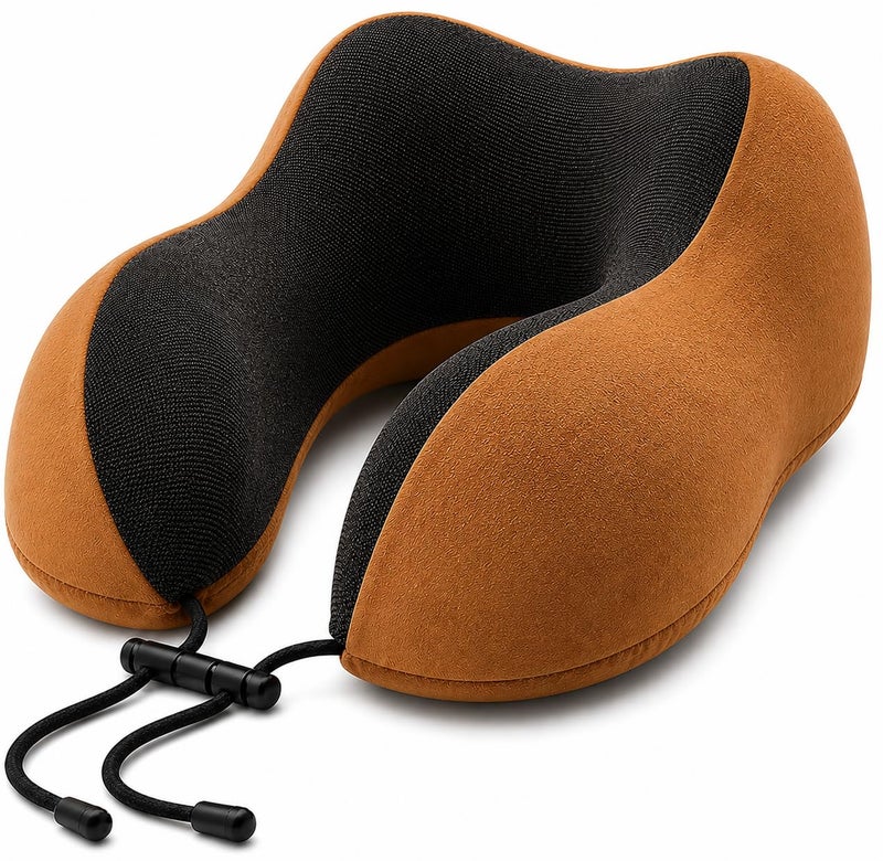 High quality memory foam travel neck pillow for driving and flying comfort - Image 1