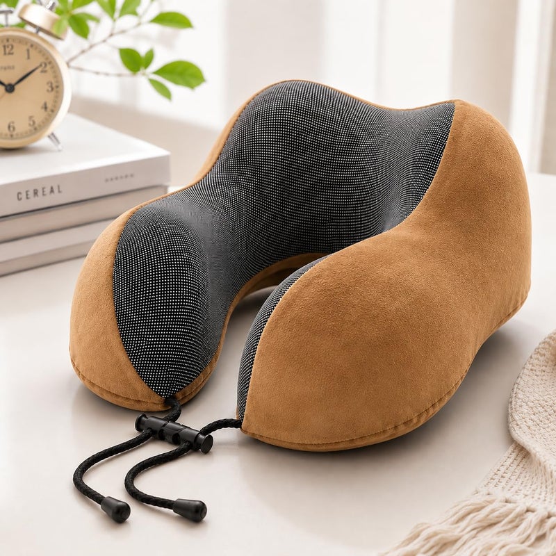 High quality memory foam travel neck pillow for driving and flying comfort - Image 2