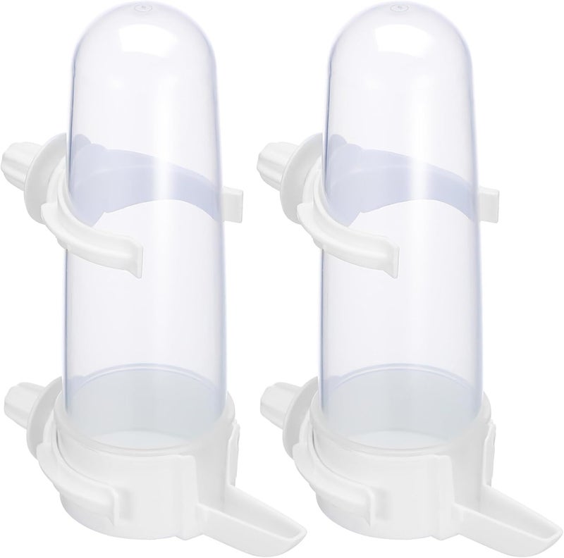 FOMIYES 2pcs Bird Feeder Automatic Bird Water Dispenser for Cage Clear Bird Drinker Bottle Food Dispenser for Parrot Budgie Lovebirds Cockatiel - Image 1