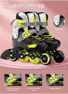 sway Kids Adjustable Roller Skates with Light Up Wheels, Outdoor Fitness Skates, Adjustable Inline Skates for Boys and Girls  - Image 4