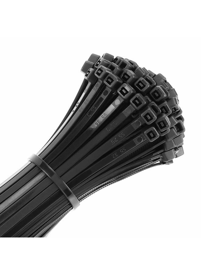 VAMRONE Cable Zip Ties 4 Inch, 1000Pcs Industrial Nylon Zip Ties | Durable Self Locking Wire Tie Wraps with 20 lbs Tensile Strength, UV & Heat Resistant for Home Office Garage Multiple Use - Black - Image 1