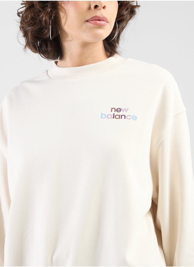 New Balance - French Terry Oversized Logo Sweatshirt - Image 1