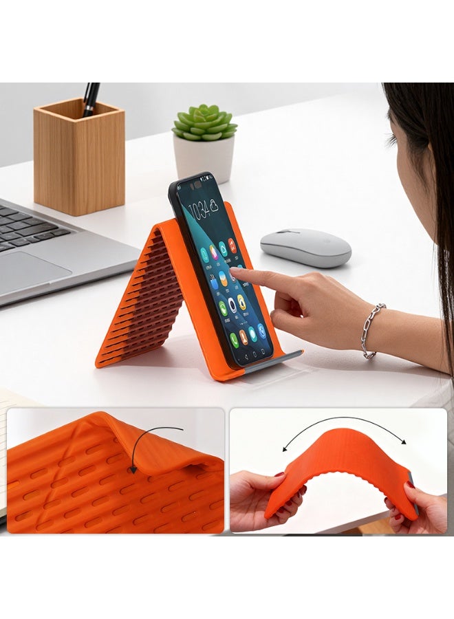 Adjustable Silicone Foldable Holder, Flexible Deformation Bracket for Phone Tablet Laptop, Universal Portable Stand with Aluminum Core for Travel & Office - Image 2