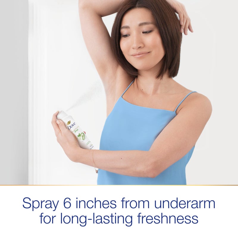 Dove بخاخ مزيل العرق خالي من الألمنيوم من دوف للنساء 3 عبوات خيار وشاي أخضر حماية من الروائح لمدة 72 ساعة 4 أونصات - Image 5
