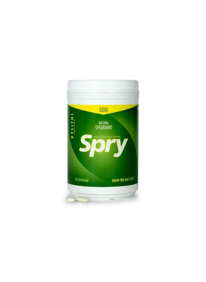 Spry Fresh Natural Xylitol Chewing Gum Dental Defense System  AspartameFree SugarFree NonGMO GlutenFree Spearmint 550 Count  Pack of 1 - Image 3