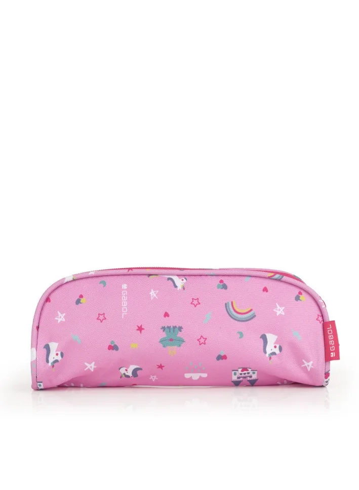 GABOL Pink Printed Pencil Case Unicorn