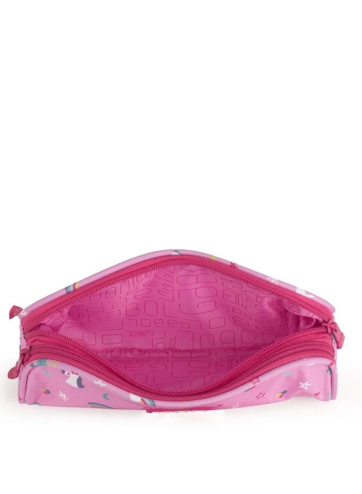 GABOL Pink Printed Pencil Case Unicorn