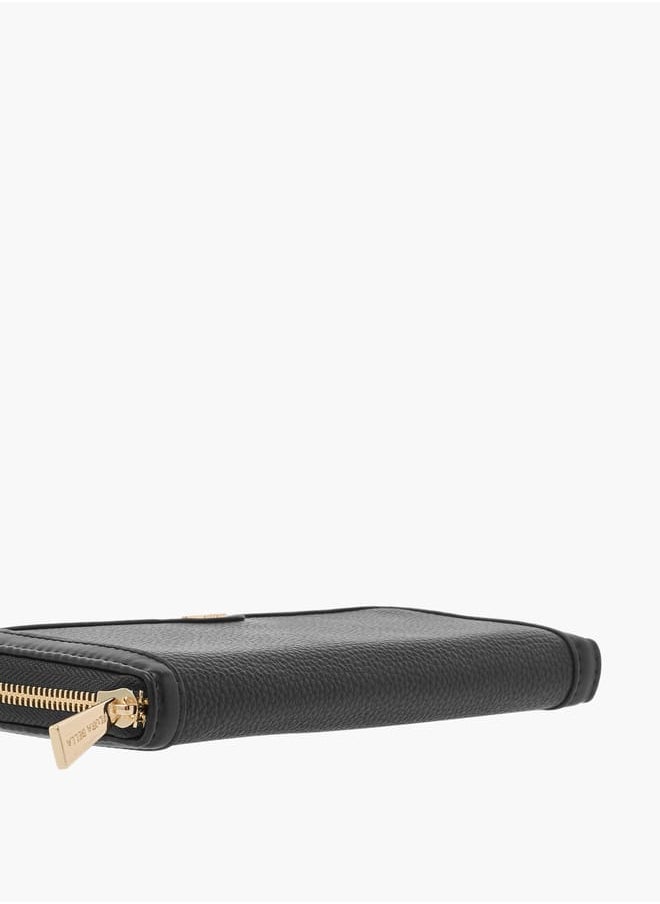 Flora Bella By Shoexpress - Womens Textured Monogram Wallet With Zipper - Image 1