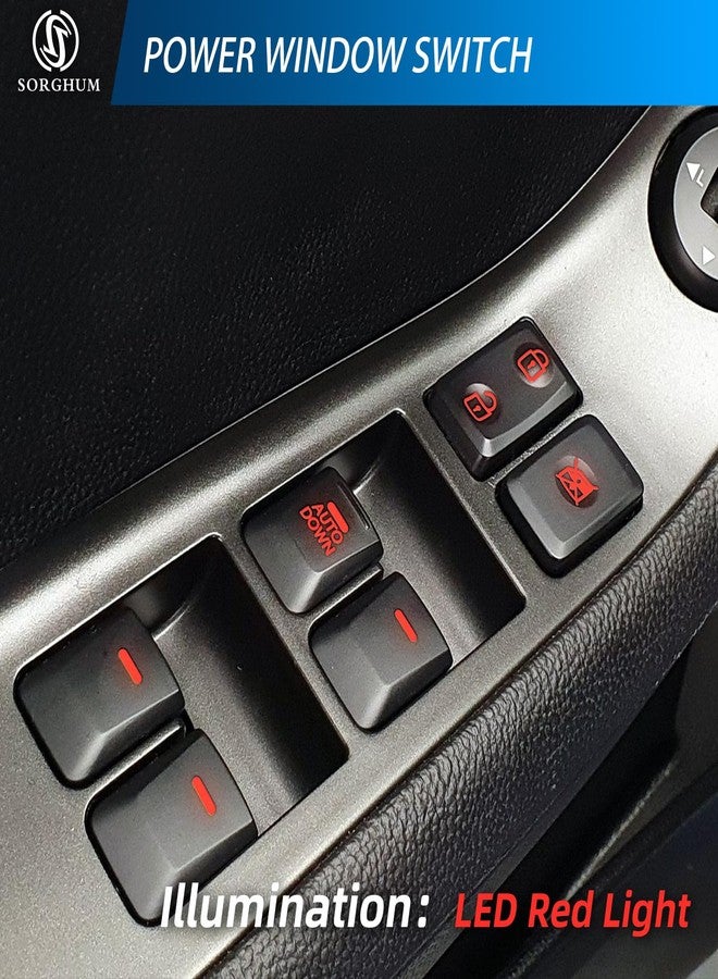 Sorghum Power Window Switch Driver Side - Master Window Switch Compatible with 2014-2018 Kia Forte 18 Pins Replace# 93570-B5000 93570B5000 93570-A7000 93571-A7000 - Image 2