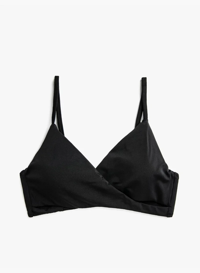 KOTON Twist Front Bikini Top