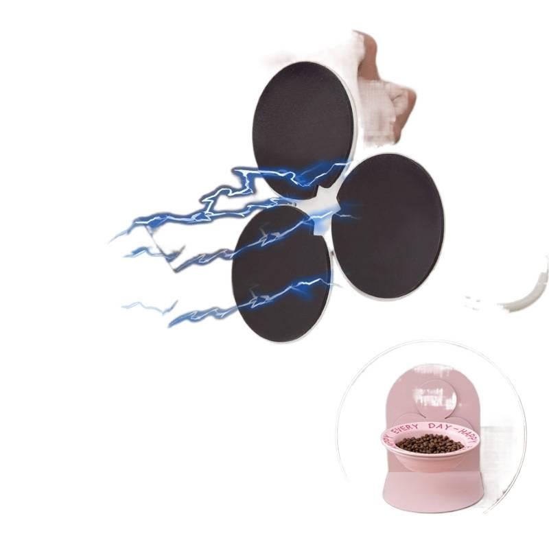 Pink Raised Cat Bowl with Raised Stand Tilted Bowl and Anti-Tip Base Feeding Bowl Pet Feeding Accessory Easy Clean Bowl Floor Mat Use Food and Water Home Use for Cats and Dogs - Image 4