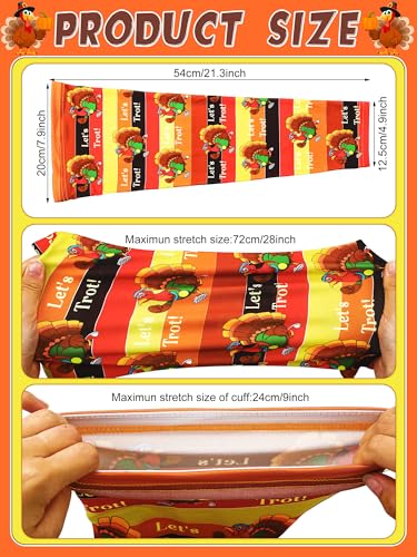 ShinyMatch 6 Pair Thanksgiving Turkey Trot Gear Sports Compression UV Turkey Trot Long Leg Sleeves for Running Unisex Sports Funny Holiday Accessories - Image 3