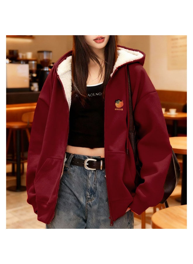 Flying in the snow Fleece Jacket For Women 2026 New Arrival Autumn Winter Plus Size Thickened Winter Zipper Hoodie - Image 3