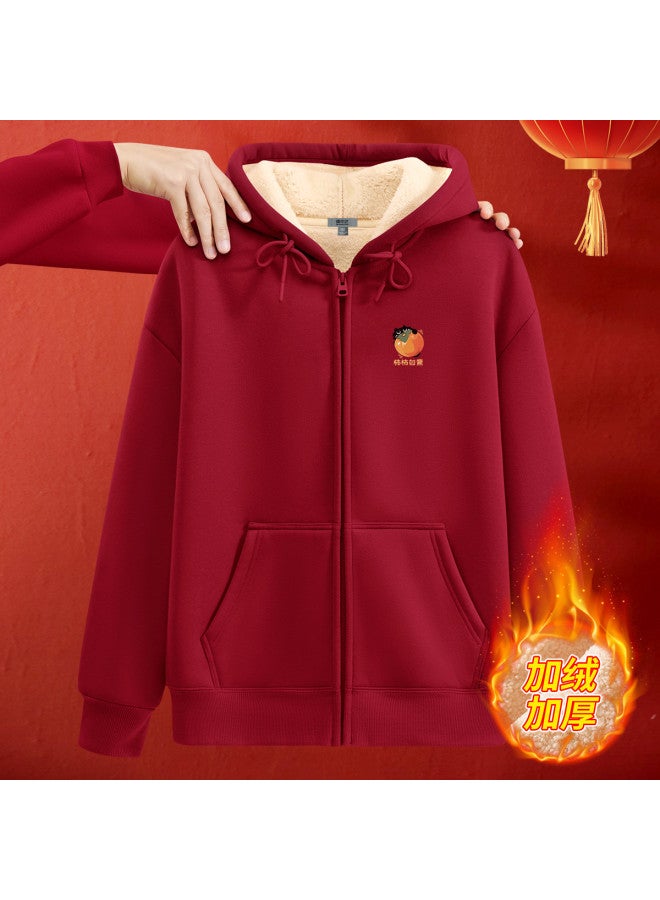 Flying in the snow Fleece Jacket For Women 2026 New Arrival Autumn Winter Plus Size Thickened Winter Zipper Hoodie - Image 2