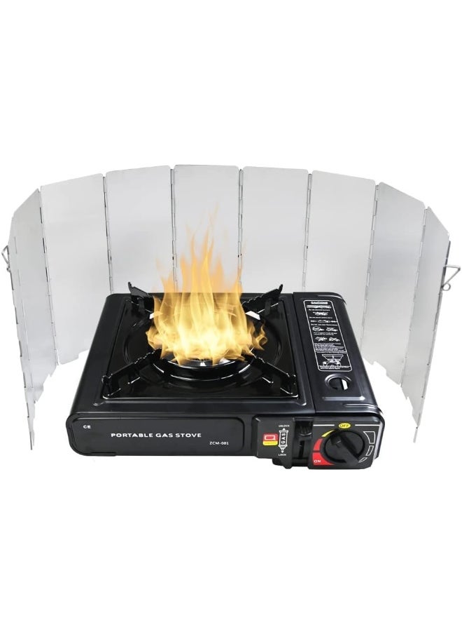 GO2CAMPS Wind Sheild Cover For Camping Stove - 30 Cm | Plates For Portable Camping Stove With Large | Butane Portable Camping Stove With Carry Box Suitable For Camping ,Picnic, Travel And Perfect Cooking  - Image 2