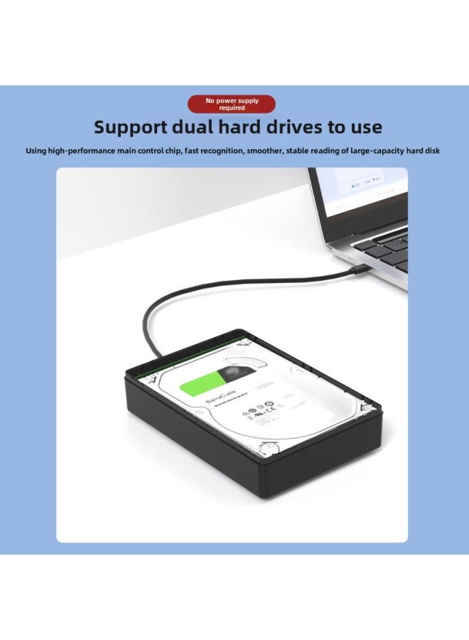 2.5 Inch Aluminum Alloy Mobile Hard Disk Box Computer SSD Mechanical Solid State SATA External Dual Disk Single Disk USB3.0-Color:Plastic Hard Drive Box With Upper Cover Hardware And Lower Cover (su - Image 4