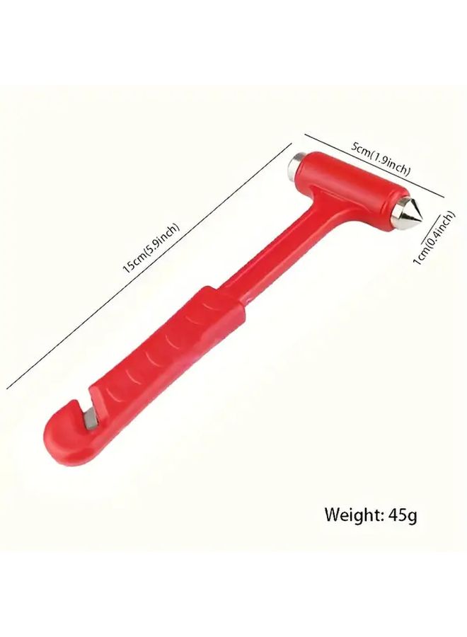 Red Emergency Safety Hammer 1pc Multi Functional Car Window Breaker - Image 4