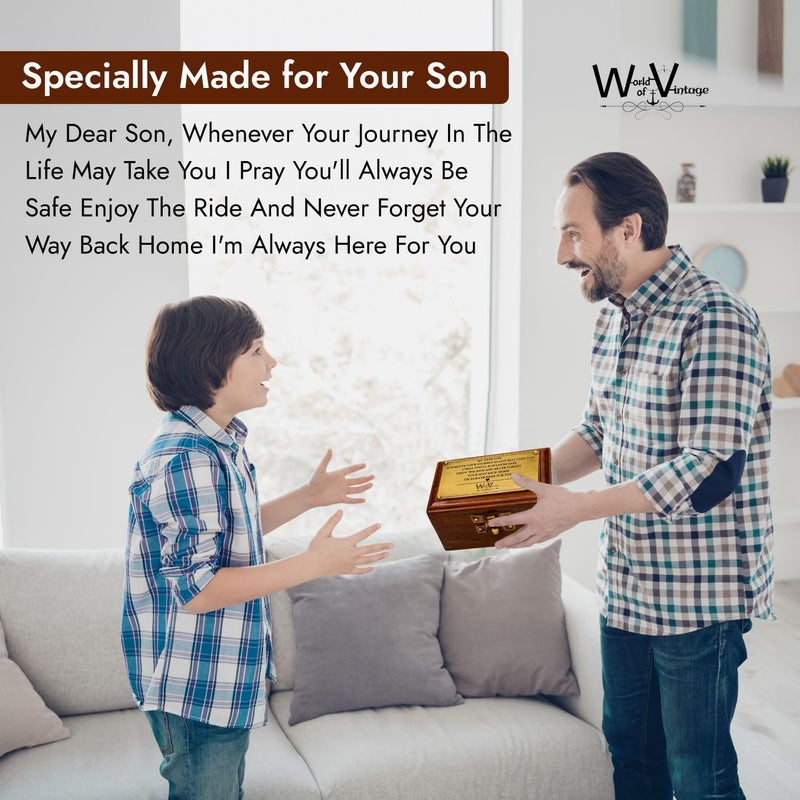 Generic Personalized 6Inch Brass Telescope with Leather Covering and Wooden Box 5X Zoom Customizable with Personal Message Ideal Gift for - Image 3