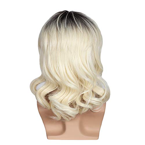 ColorGround Dark Root Wig with 6 Earrings and Mustache for Men - Image 5