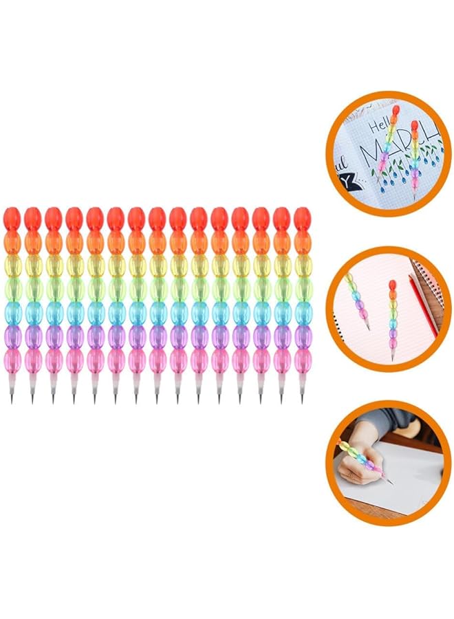 erorex Stackable Pencils 20Pcs Stackable Pencils Kids Plastic Pencil 7 In 1 Stacking Pencil Non Sharpening Replaceable Writing Pencil For Back To School Gift Party Favors Supplies - Image 2