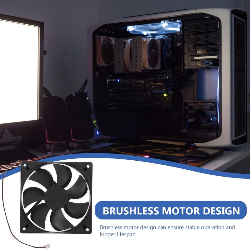 Dual Ball Bearing Brushless Computer Case Fan Dc Quiet Cooling Chassis Cooler for Efficient CPU Heat Dissipation - Image 5