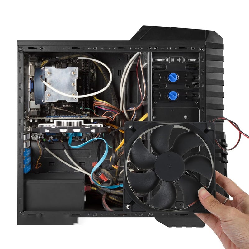 Dual Ball Bearing Brushless Computer Case Fan Dc Quiet Cooling Chassis Cooler for Efficient CPU Heat Dissipation - Image 3