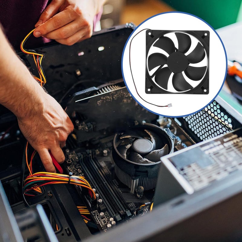 Dual Ball Bearing Brushless Computer Case Fan Dc Quiet Cooling Chassis Cooler for Efficient CPU Heat Dissipation - Image 4