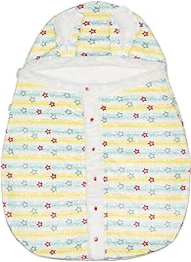 Generic Baby Shoora Fur Baby Port Printed Stars For Unisex-Yellow 