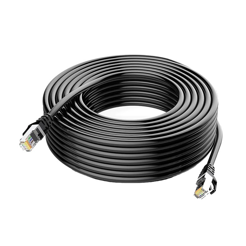 كابل إيثرنت CAT6 طول 2م/5م/10م، سلك وصلة شبكية جيجابيت، رابط RJ45 مطلي بالذهب، سلك وصلة شبkanie فائق الدقة، لجهاز كمبيوتر أو راوتر أو قاعدة تلفزيونية، محول كابل شبكي، اللون الأسود - Image 1
