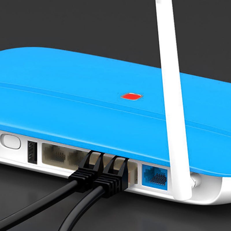كابل إيثرنت CAT6 طول 2م/5م/10م، سلك وصلة شبكية جيجابيت، رابط RJ45 مطلي بالذهب، سلك وصلة شبkanie فائق الدقة، لجهاز كمبيوتر أو راوتر أو قاعدة تلفزيونية، محول كابل شبكي، اللون الأسود - Image 5