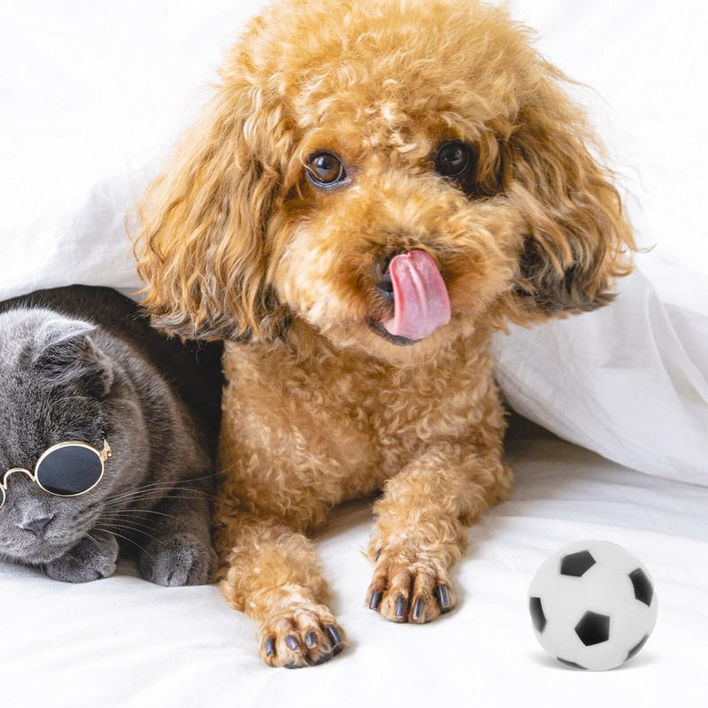 4pcs Squeaky Dog Soccer Ball for Chewing and Training, Sturdy Pet Interactive Balls for Puppy Play and Aggressive Chewers - Image 5