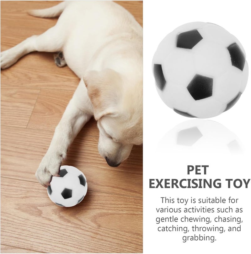4pcs Squeaky Dog Soccer Ball for Chewing and Training, Sturdy Pet Interactive Balls for Puppy Play and Aggressive Chewers - Image 3